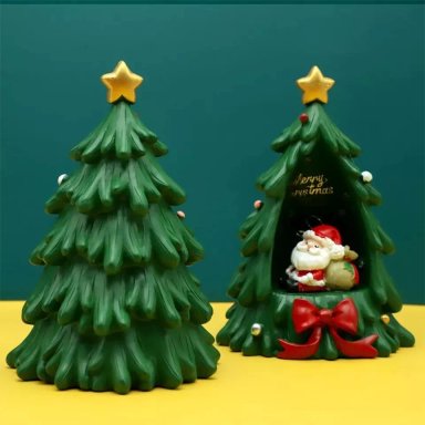LÁMPARA NAVIDEÑA PINO ÁRBOL DE NAVIDAD CON SANTA LUZ DECORA - 3