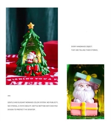 LAMPARA NAVIDEÑA PINO ARBOL DE NAVIDAD LUZ SANTA REGALO - 3