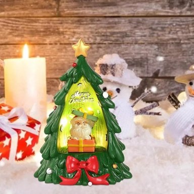 LAMPARA NAVIDEÑA PINO ARBOL DE NAVIDAD LUZ SANTA REGALO - 4