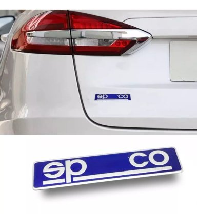 LOGO EMBLEMA METÁLICO ADHESIVO SP AUTO TUNNING UNIVERSAL/R&C - 1