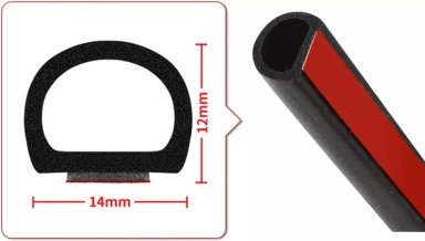GOMAS AISLAMIENTO SONIDO Y ABSORCIÓN D CHOQUE MOLDURA PUERTA - 2