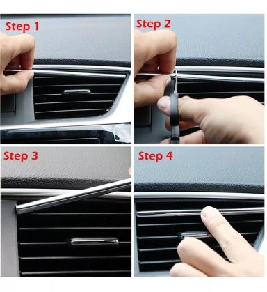MOLDURA DECORATIVA REJILLA VENTILACIÓN TUNING AUTO UNIVERSAL - 4