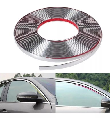 MOLDURA CROMADA 18MM ADHESIVA AUTO TUNING UNIVERSAL /RYC - 2