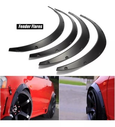 FENDER FLARES TAPABARRO NEGRO AUTO UNIVERSAL TUNING /R&C - 2