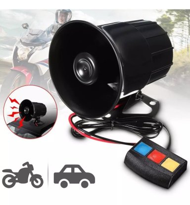 BOCINA POLICIAL SIRENA 3 TONOS AUTO MOTO 12V UNIVERSAL /RYC - 2