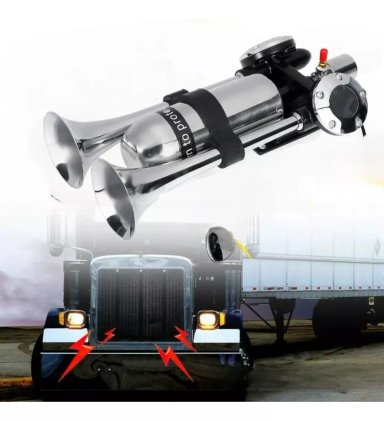 BOCINA DE AIRE BLAZER ELÉCTRICA DOBLE TROMPETA 12-24V POTENT - 2