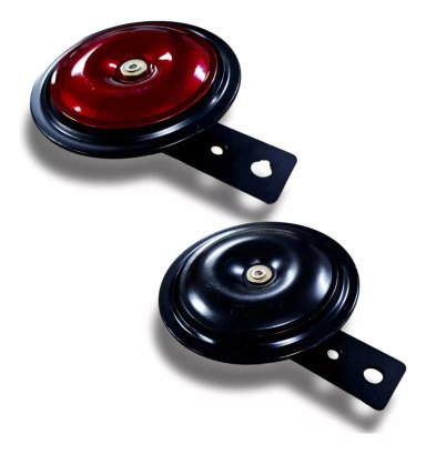 X2 BOCINA PLATO ELÉCTRICA 12V AUTO MOTO SCOOTER UNIVERSA/R&C - 1