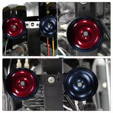 X2 BOCINA PLATO ELÉCTRICA 12V AUTO MOTO SCOOTER UNIVERSA/R&C - 5