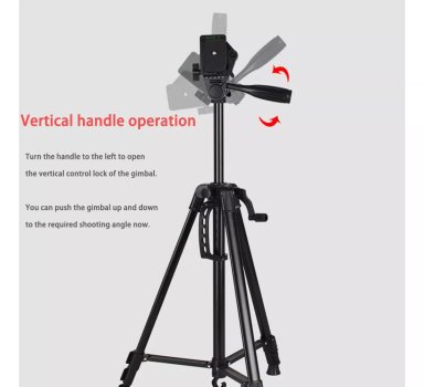 TRÍPODE PROFESIONAL CÁMARA/CELULAR UNIVERSAL ALUMINIO 130CM - 3