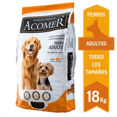 ALIMENTO SECO PERROS ADULTO ACOMER 18 KG - 1