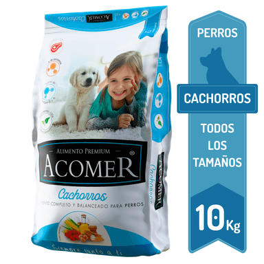 ALIMENTO SECO PERROS CACHORRO ACOMER SABOR CARNE 10 KG - 1