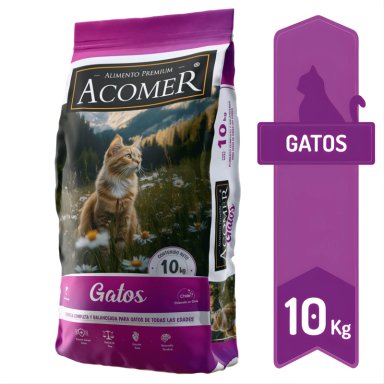 ALIMENTO SECO GATOS ADULTO ACOMER 10 KG - 1