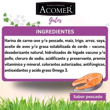 ALIMENTO SECO GATOS ADULTO ACOMER 10 KG - 5