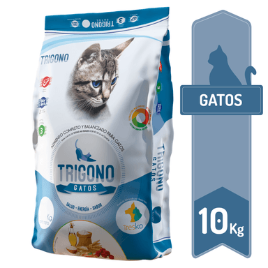 ALIMENTO SECO GATOS ADULTO TRIGONO 10 KG - 1