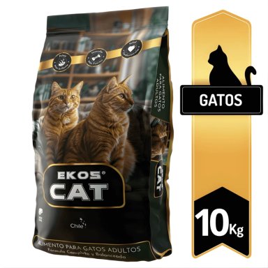 ALIMENTO SECO GATOS ADULTO EKOSCAT SABOR CARNE 10 KG - 1