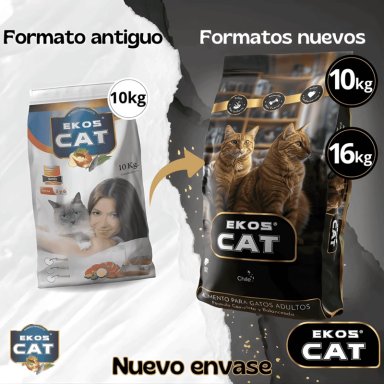 ALIMENTO SECO GATOS ADULTO EKOSCAT SABOR CARNE 10 KG - 3