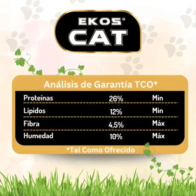 ALIMENTO SECO GATOS ADULTO EKOSCAT SABOR CARNE 10 KG - 4