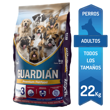 ALIMENTO SECO PERROS ADULTO GUARDIAN SABOR CARNE 22 KG GUARDIÁN - 1