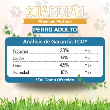 ALIMENTO SECO PERROS ADULTO GUARDIAN SABOR CARNE 22 KG GUARDIÁN - 2