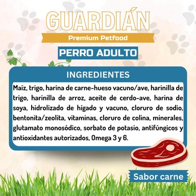 ALIMENTO SECO PERROS ADULTO GUARDIAN SABOR CARNE 22 KG GUARDIÁN - 3