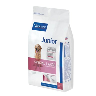 ALIMENTO SECO PERROS CACHORRO JUNIOR VIRBAC RAZA GRANDE 12 KG HPM DOG SPECIAL - 1