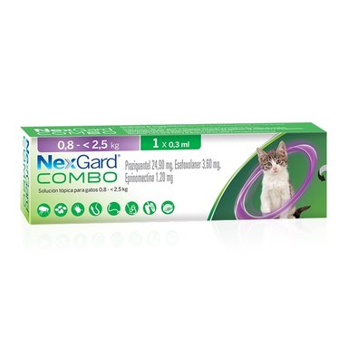 NEXGARD COMBO GATOS 1 COMP 0,8 A 2,5 KG - 1