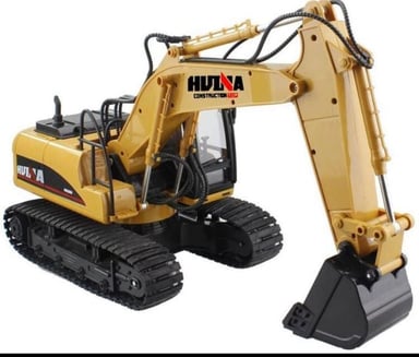 RETROEXCAVADORA HUI NA TOYS AMBAR HUINA ESCALA 1:16 DE ALEACION 1510 CON CONTROL REMOTO 2.4 GHZ - 4