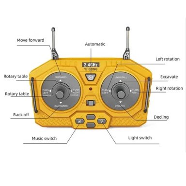 RETROEXCAVADORA YIGONG ESCALA 1:20 DE ALEACION CON CONTROL REMOTO 2,4 GHZ - 4