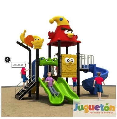 ESTACIÓN DE JUEGOS BIRDS TRES TOBOGANES Y TREPADOR - 3