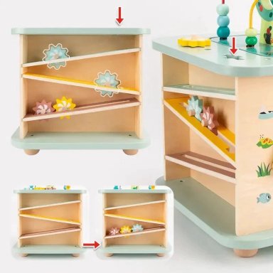 JUEGO DIDACTICO MADERA CUBO CENTRO DE ACTIVIDADES MULTIFUNCIONAL - 3