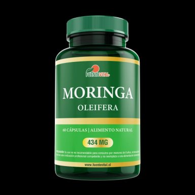 PACK 2 FRASCOS SUPLEMENTO ALIMENTICIO FUENTE VITAL MORINGA %100 PURA CAPSULAS DURAS 60 UN C/U - 4
