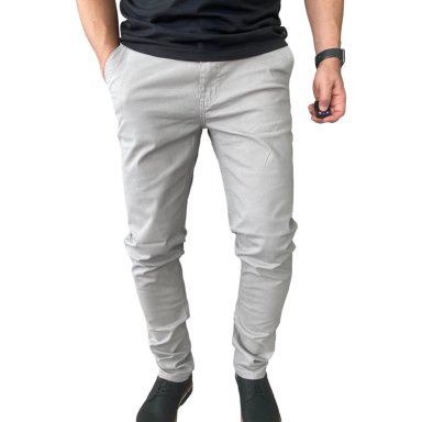 PANTALON ELASTICADOS SLIM FIT GABARDINA GRIS HOMBRE - 42 - 5