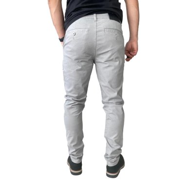 PANTALON ELASTICADOS SLIM FIT GABARDINA GRIS HOMBRE - 42 - 9