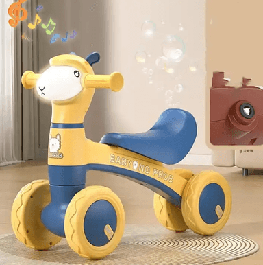 TRICICLO OVEJITA LUZ MUSICA SCOOTER CORREPASILLOS AZUL - 2