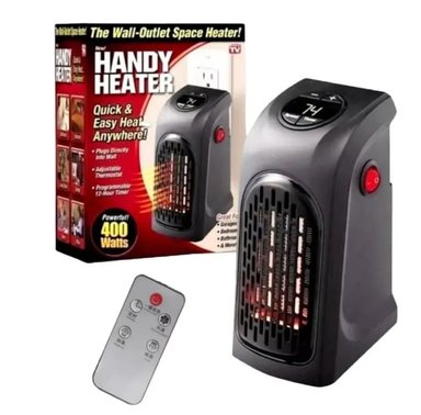 CALEFACTOR DE PARED MINI PORTATIL 400 WATTS COLOR NEGRO - 3