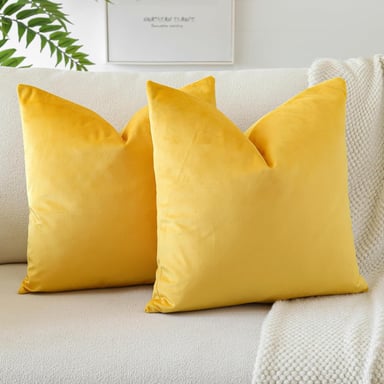 PACK DE 02 FUNDAS DE COJÍN DE TERCIOPELO SUAVE 45X45 MOD15 - 1