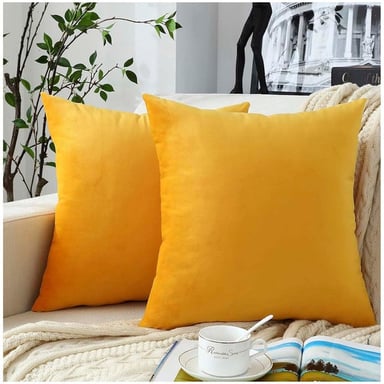 PACK DE 02 FUNDAS DE COJÍN DE TERCIOPELO SUAVE 45X45 MOD15 - 3