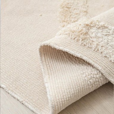 ALFOMBRA ESTILO NORDICO BOHEMIO CON FLECOS 120X180 CM ZIC - 2