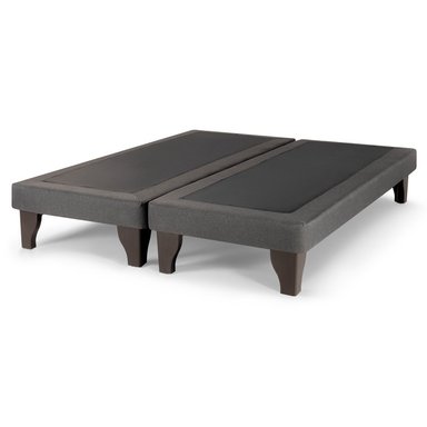 BASE CAMA EUROPEA MUEBLES DGB LINO GRIS OSCURO KING - 1