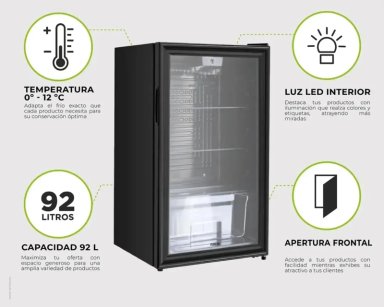 VISICOOLER FRIGOBAR NEX 92 LITROS VIDRIO TEMPLADO 2 CAPAS - 5