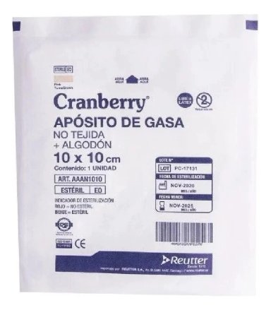 APOSITO DE GASA + ALGODON NO TEJIDA 10 X 10 CM BOLSA X 10 UN - 2