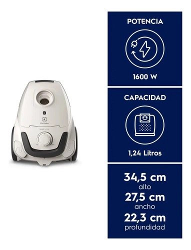 ASPIRADORA CON BOLSA ELECTROLUX 1600W SONIC BGG10 - 7