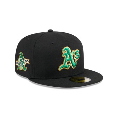 GORRA OAKLAND ATHLETICS MLB 59FIFTY METALLIC VERDE POP NEGRO - 1