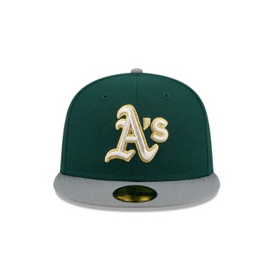 GORRA 59FIFTY MLB OAKLAND ATHLETICS GREEN STORM VERDE - 3