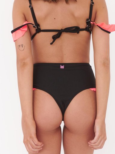 BOTTOM DE BIKINI DAIKIRI MUJER CALZON TIRO ALTO VUELOS NEGRO FILTRO UV50+ - 2