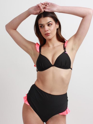 BOTTOM DE BIKINI DAIKIRI MUJER CALZON TIRO ALTO VUELOS NEGRO FILTRO UV50+ - 6