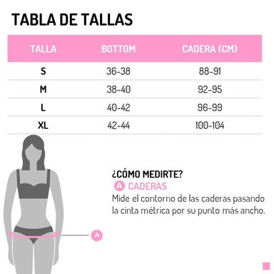 BIKINI MUJER DAIKIRI BIKINIS VENICE BOTTOM DE LISO CHICLE COLALESS EXTRA CONFORT PROTECCIÓN UV 50+ - 9