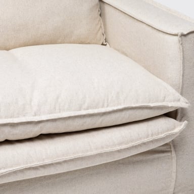 SOFA PAGANI 190 LINO AMERICANO CRUDO - 9
