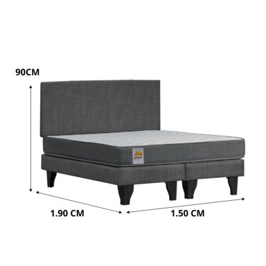 CAMA 2 PLAZAS SILVER + EVO TELA - 3