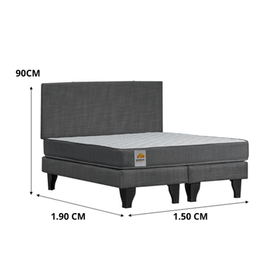 CAMA 2 PLAZAS SILVER + EVO TELA - 3
